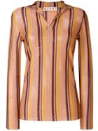 Marni Stripe Knitted Jumper - Brown