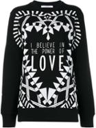Givenchy I Believe In The Power Of Love Sweatshirt, Women's, Size: Medium, Black, Cotton