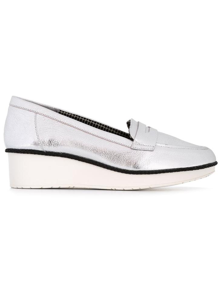 Robert Clergerie Valerie Loafers, Women's, Size: 37, Grey, Leather/rubber