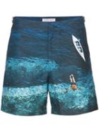 Orlebar Brown Bulldog Deep Sea Print Swim Shorts - Blue
