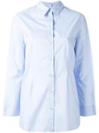 Mm6 Maison Margiela Back To Front Shirt, Women's, Size: 42, Blue, Cotton