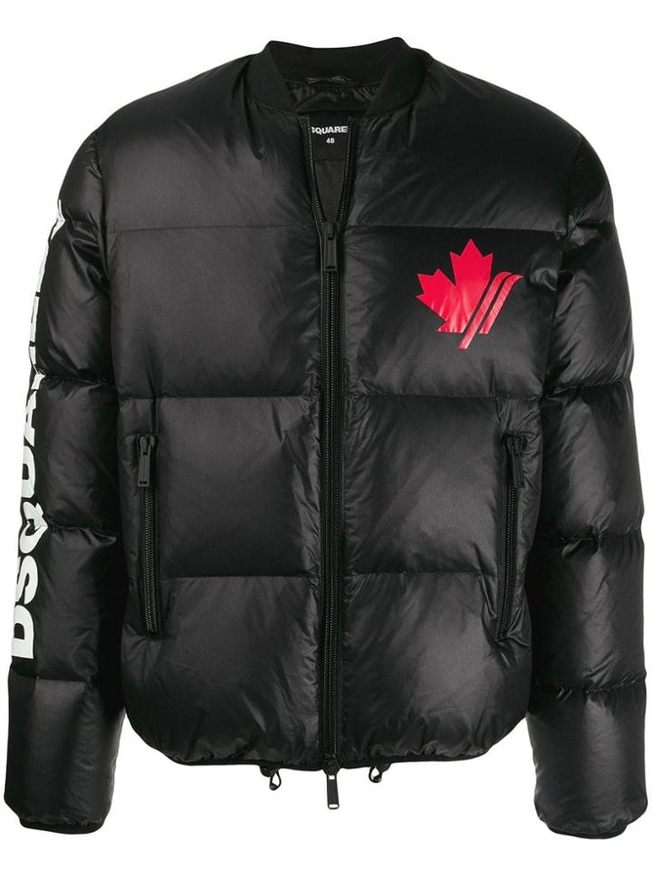 Dsquared2 Printed Logo Padded Jacket - Black