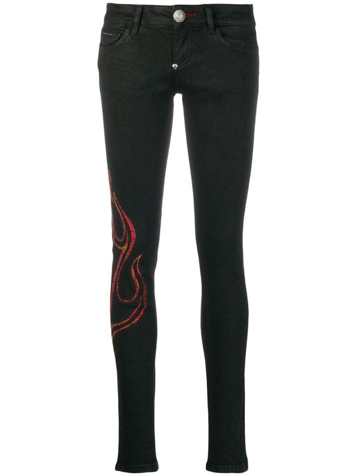 Philipp Plein Flame Skinny Jeans - Black