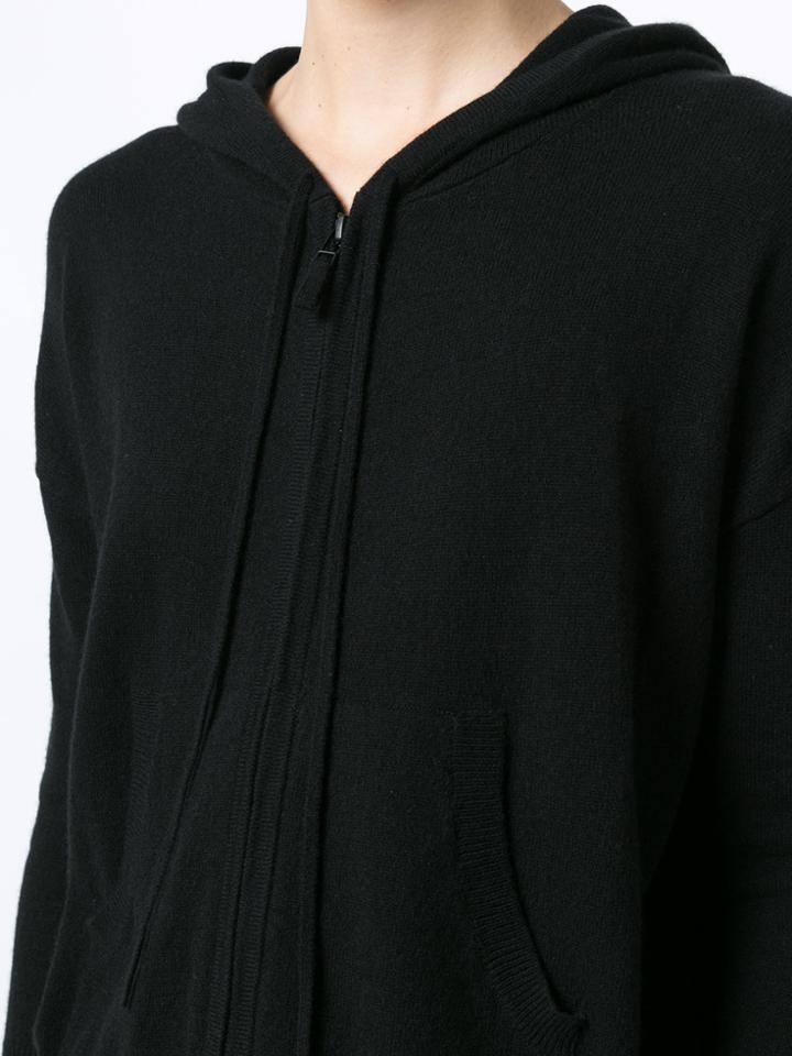 Nili Lotan Hooded Zipped Cardigan - Black