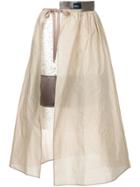 Kolor Layered Panelled Skirt - White