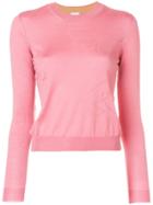 Paul Smith Embroidered Fitted Sweater - Pink & Purple