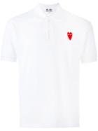 Comme Des Garçons Play - Embroidered Heart Polo Shirt - Men - Cotton - M, White, Cotton