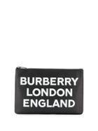 Burberry Logo Print Clutch - Black