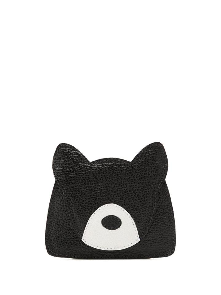 Sarah Chofakian Dog Leather Card Holder - Black