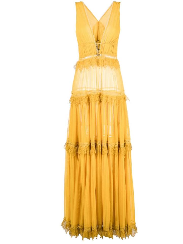 Jonathan Simkhai Georgette Maxi Dress - Yellow