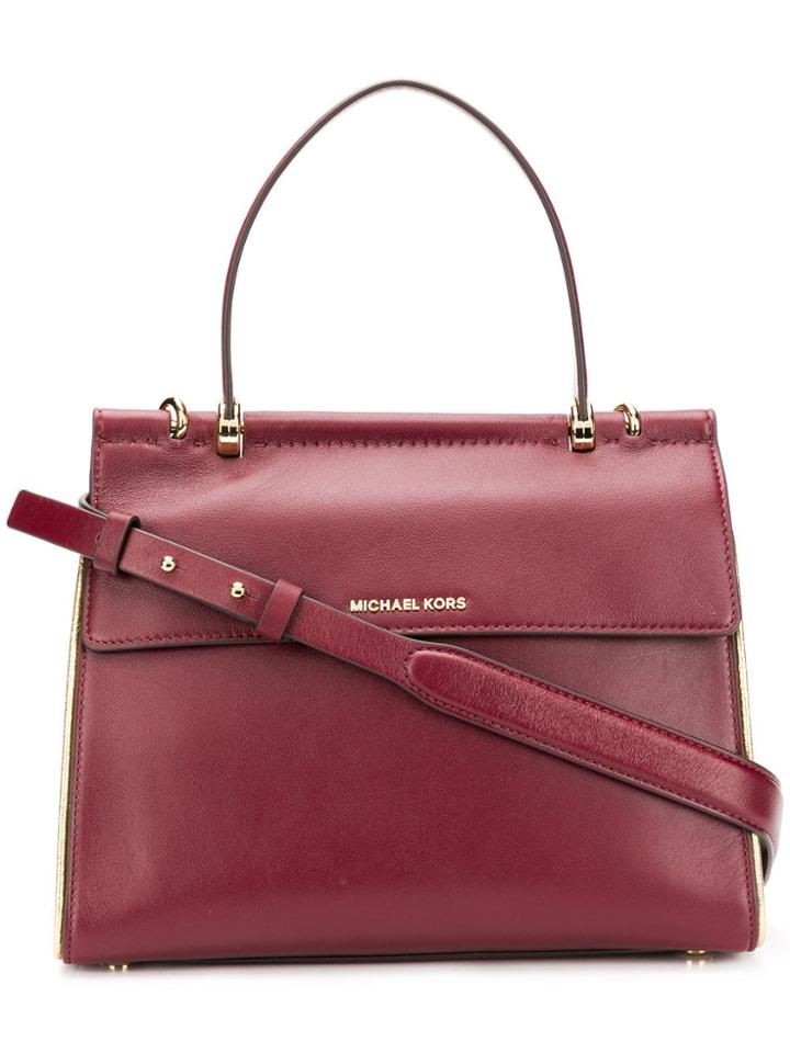 Michael Michael Kors Jasmine Satchel Bag - Red