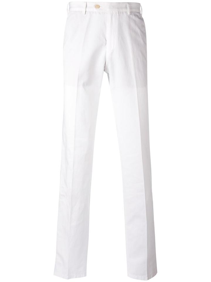 Loro Piana - Four Pocket Straight Trousers - Men - Cotton/linen/flax - 54, White, Cotton/linen/flax