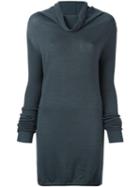 Rick Owens Cowl Neck Jumper, Women's, Size: Small, Blue, Virgin Wool