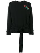 Ioana Ciolacu - Sweatshirt With Parrot Detail - Women - Cotton/polyester - S, Black, Cotton/polyester