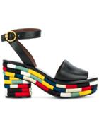 Tory Burch Camilla Embroidered Sandals - Black