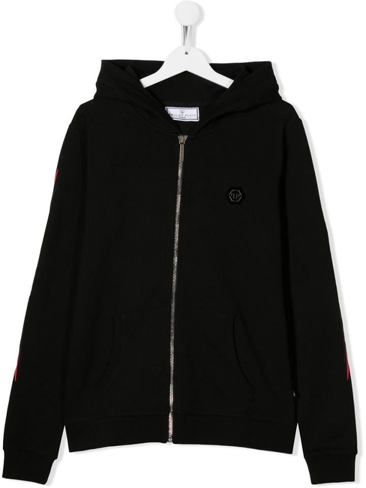 Philipp Plein Junior Teen Skull Embellished Jacket - Black