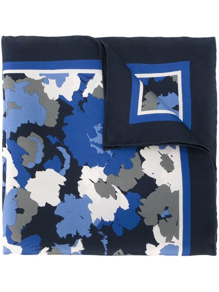 Kiton Floral Motif Pocket Square