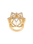 John Brevard 'framework' Star Partial Diamond Pave Ring, Women's, Size: 7, Metallic