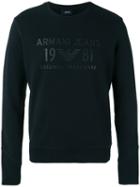 Armani Jeans Logo-appliquéd Sweatshirt, Men's, Size: Xl, Black, Cotton