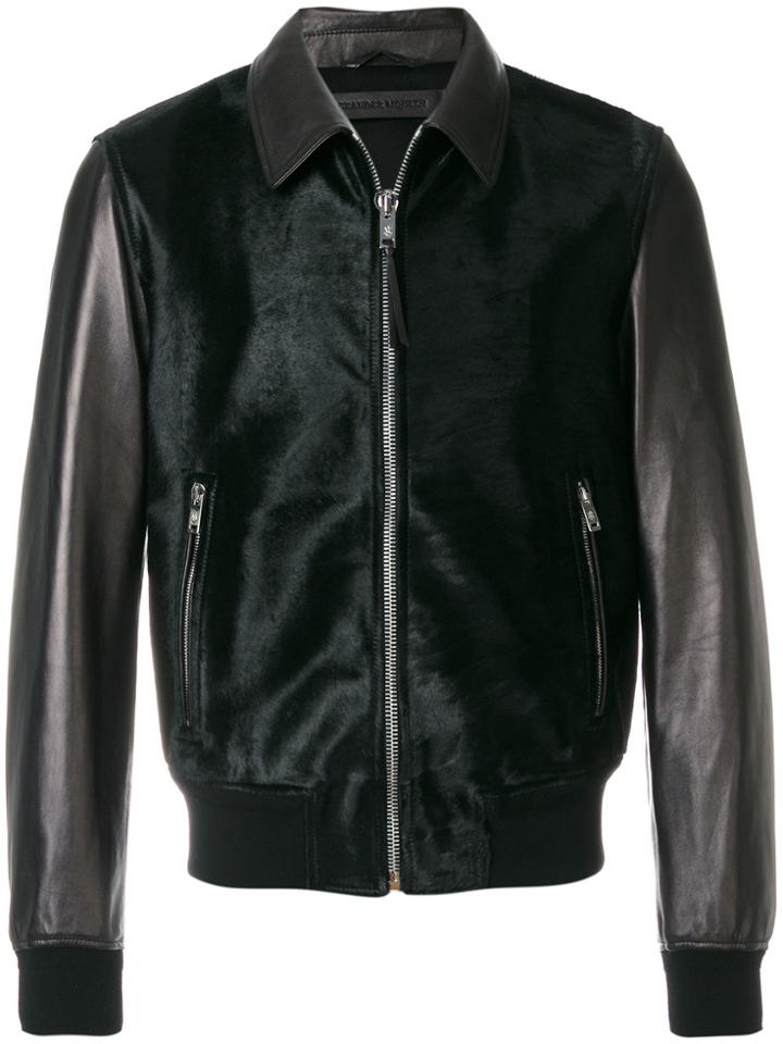 Alexander Mcqueen Panelled Bomber Jacket - Black