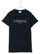 Lanvin Enfant Teen Logo Print T-shirt - Blue