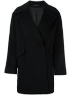 Tagliatore 'agatha' Single Breasted Coat, Women's, Size: 44, Black, Cupro/cashmere/virgin Wool
