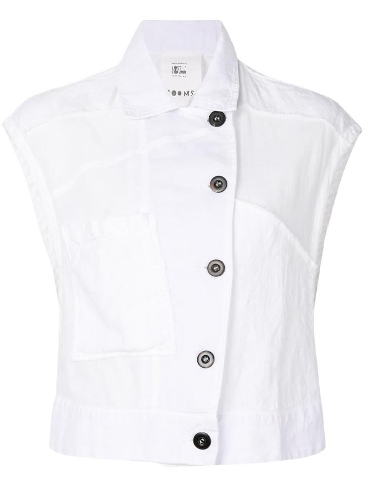 Lost & Found Rooms Sleeveless Jacket - White