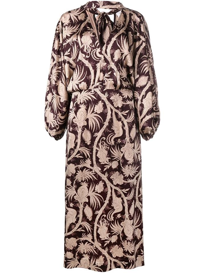 Zimmermann Floral Oversized Gown, Women's, Size: 0, Brown, Viscose