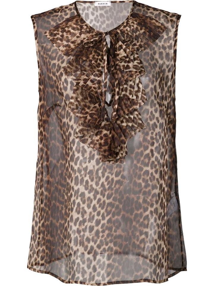 P.a.r.o.s.h. 'popard' Sleeveless Blouse, Women's, Size: 40, Nude/neutrals, Polyester