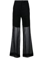 Mcq Alexander Mcqueen Leaf Lace Palazzo Pants - Black
