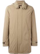 Woolrich Buttoned Hooded Coat, Men's, Size: Medium, Nude/neutrals, Feather Down/polyamide/polyester