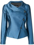Emporio Armani Side Button Blazer - Blue