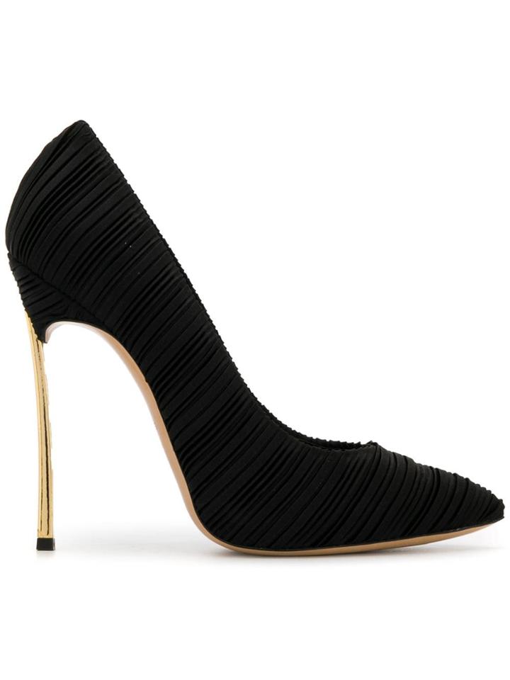 Casadei Classic Pleated Pumps - Black