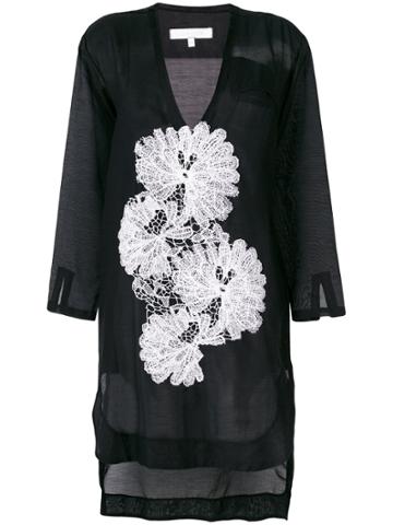 Lila. Eugenie Lace Detail Beach Dress - Black