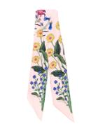 Gucci Kids - Floral Print Scarf - Kids - Silk - One Size, Nude/neutrals