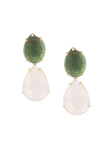 Bounkit Jewelry Clip-on Earrings - Green