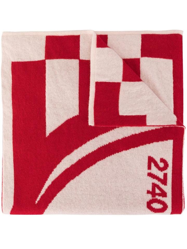 Msgm Runway Winter Scarf - Red