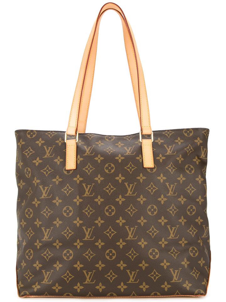 Louis Vuitton Vintage Cabas Mezzo Monogram Tote Bag - Brown