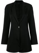 Uma Raquel Davidowicz Fitted Waist Blazer - Black