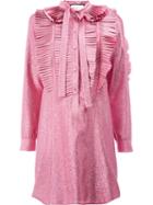 Gucci Lurex Pleated Dress, Women's, Size: 40, Pink/purple, Silk/acetate/metallized Polyester