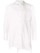 Sulvam Asymmetric Slim-fit Shirt - White