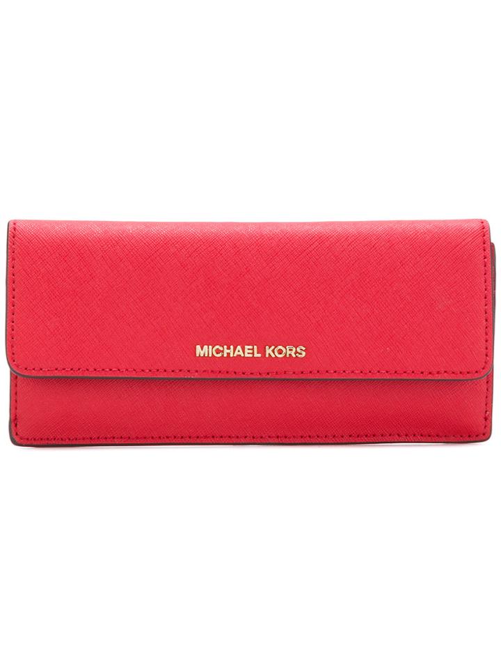 Michael Michael Kors Jet Set Travel Flat Wallet - Red