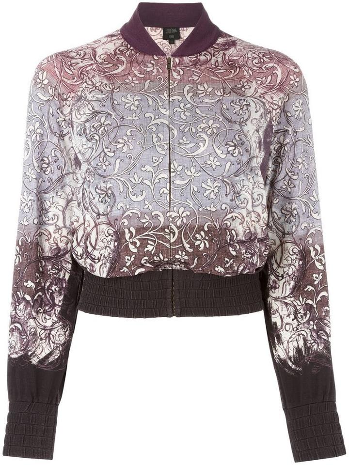 Jean Paul Gaultier Pre-owned Baroque Print Bomber Jacket - Grey