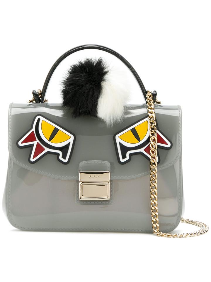 Furla - Candy Tote - Women - Artificial Fur/pvc - One Size, Grey, Artificial Fur/pvc