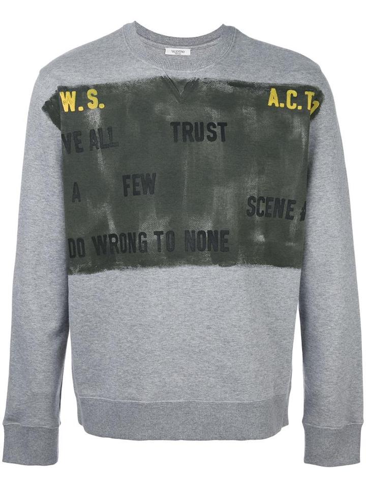 Valentino Printed Sweatshirt, Men's, Size: Small, Cotton/polyamide