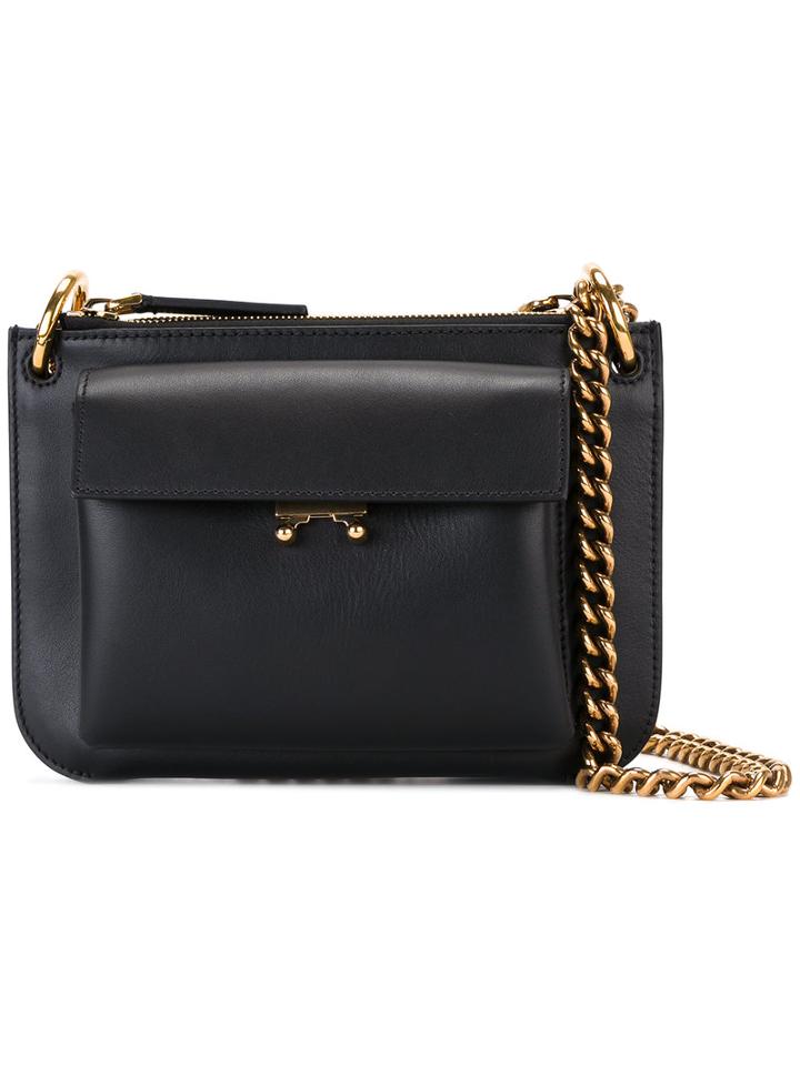 Marni Bi-colour Crossbody Bag, Women's, Black, Calf Leather