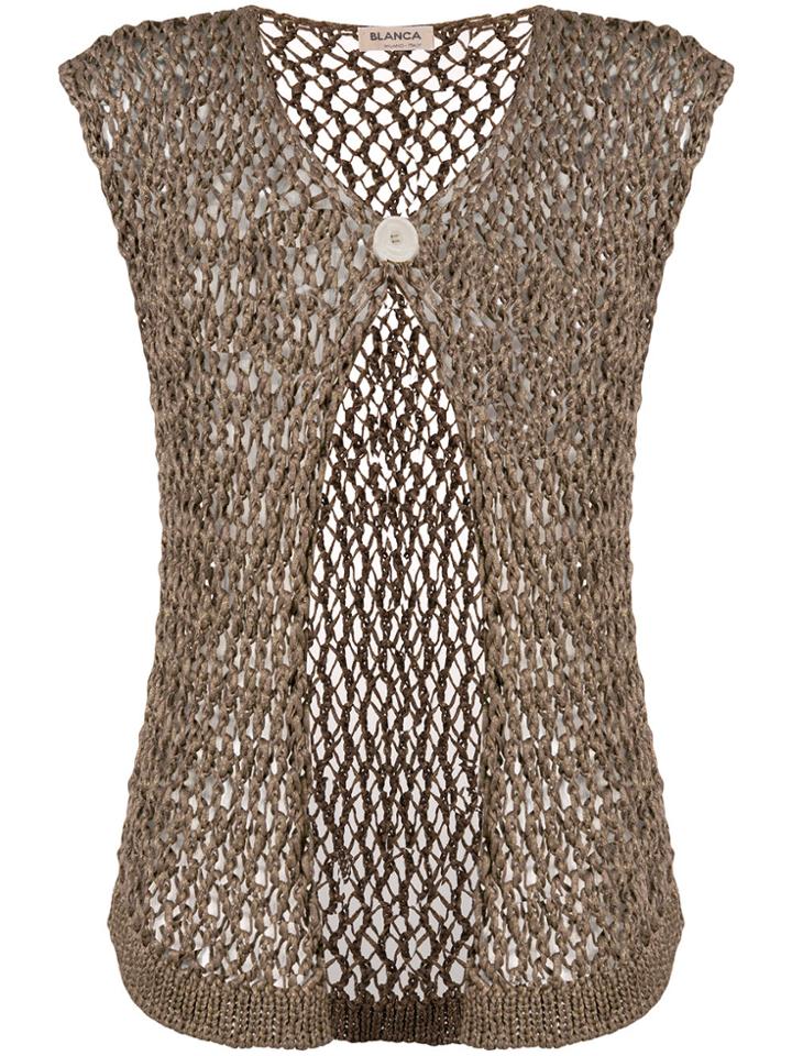 Blanca Loose Knit Cardigan - Brown