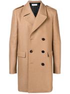 Saint Laurent Double Breasted Coat - Nude & Neutrals