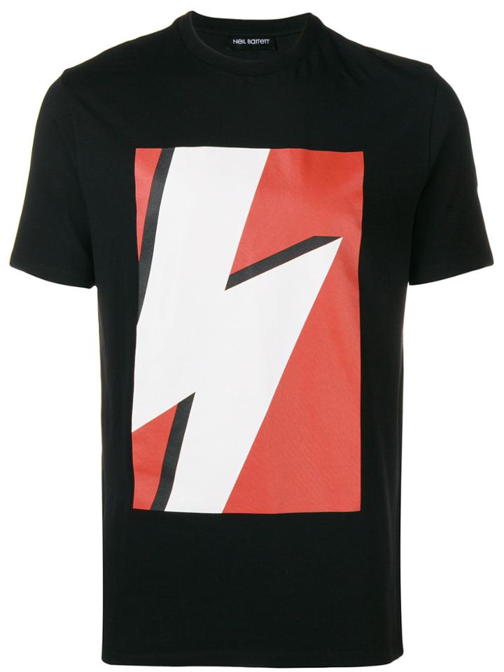 Neil Barrett Printed Danger T-shirt - Black