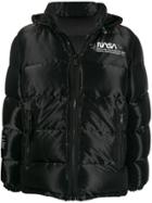 Heron Preston Nasa Hooded Down Jacket - Black